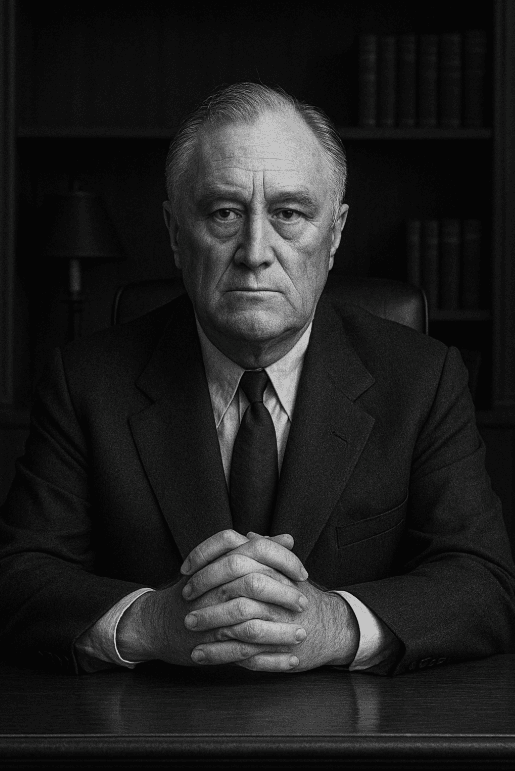 Franklin D. Roosevelt - "When you reach the end of your rope, tie a knot in it and hang on.