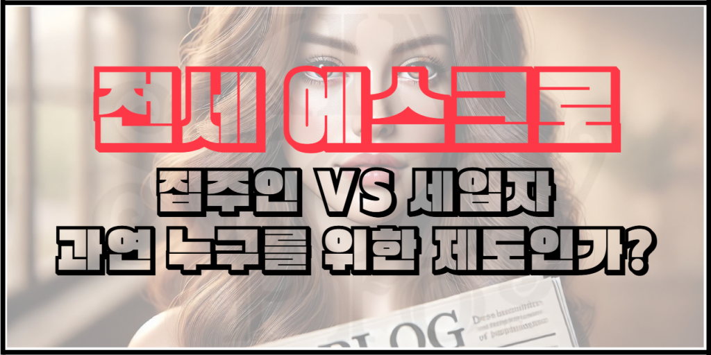 전세 에스크로 - 누구를 위한 제도인가?